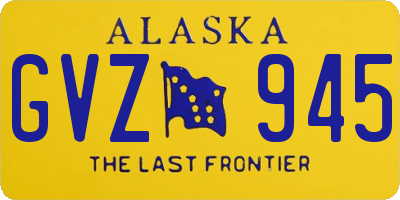 AK license plate GVZ945