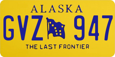 AK license plate GVZ947