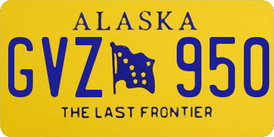 AK license plate GVZ950