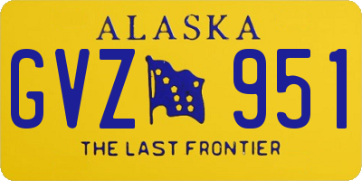 AK license plate GVZ951