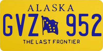 AK license plate GVZ952