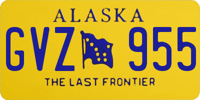 AK license plate GVZ955