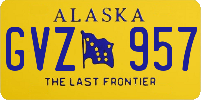 AK license plate GVZ957