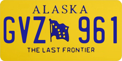 AK license plate GVZ961