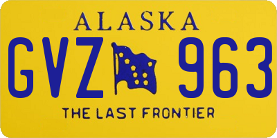 AK license plate GVZ963