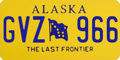 AK license plate GVZ966