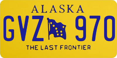 AK license plate GVZ970
