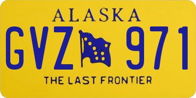 AK license plate GVZ971