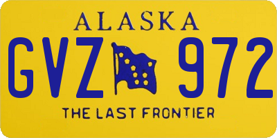 AK license plate GVZ972