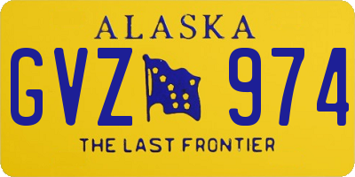 AK license plate GVZ974