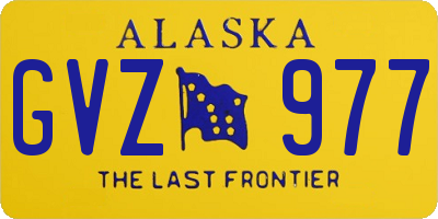 AK license plate GVZ977