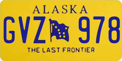 AK license plate GVZ978