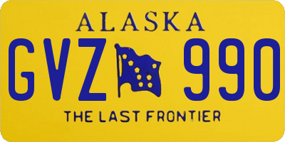 AK license plate GVZ990