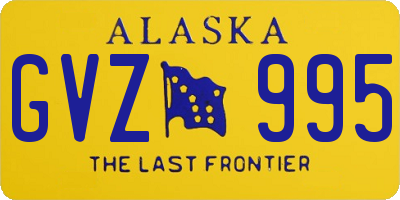 AK license plate GVZ995