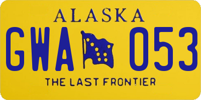 AK license plate GWA053