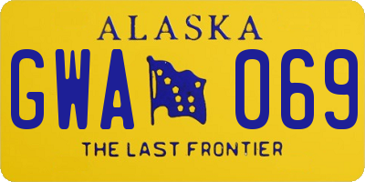 AK license plate GWA069