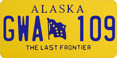 AK license plate GWA109