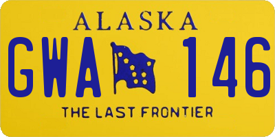 AK license plate GWA146