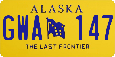 AK license plate GWA147