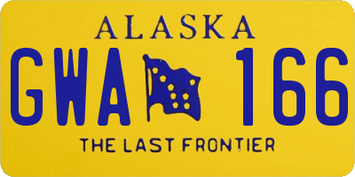 AK license plate GWA166