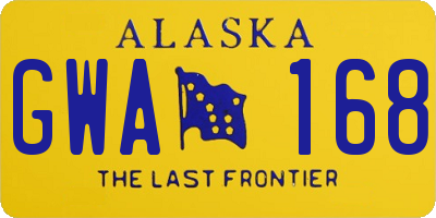 AK license plate GWA168