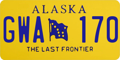 AK license plate GWA170