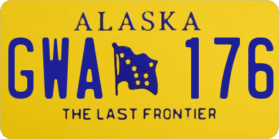 AK license plate GWA176