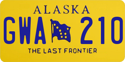 AK license plate GWA210