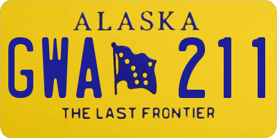 AK license plate GWA211