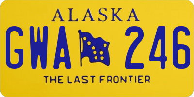 AK license plate GWA246