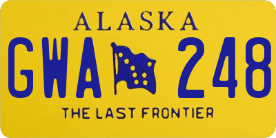 AK license plate GWA248