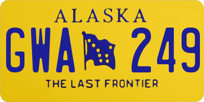 AK license plate GWA249