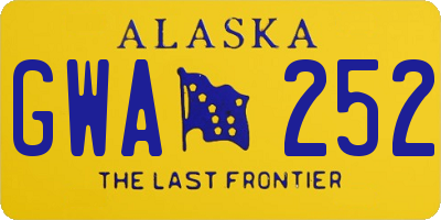 AK license plate GWA252