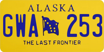 AK license plate GWA253