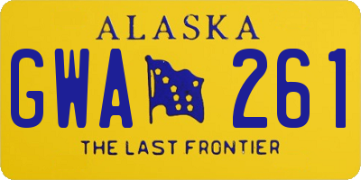 AK license plate GWA261