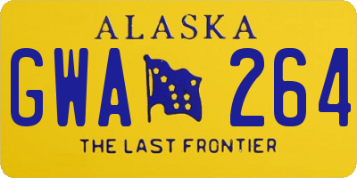 AK license plate GWA264