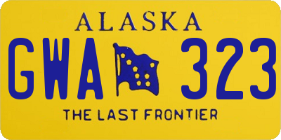 AK license plate GWA323