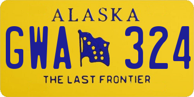 AK license plate GWA324