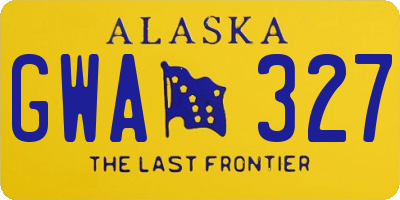 AK license plate GWA327