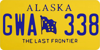 AK license plate GWA338