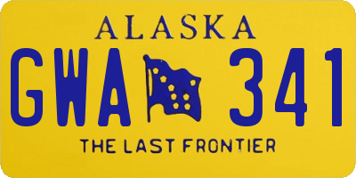 AK license plate GWA341