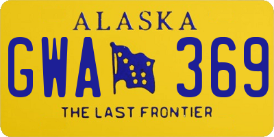 AK license plate GWA369