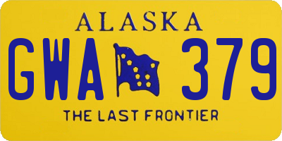 AK license plate GWA379