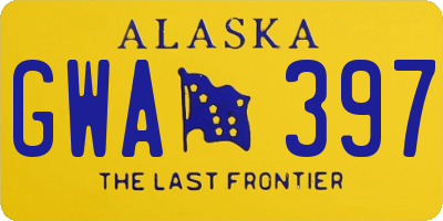 AK license plate GWA397