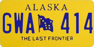 AK license plate GWA414