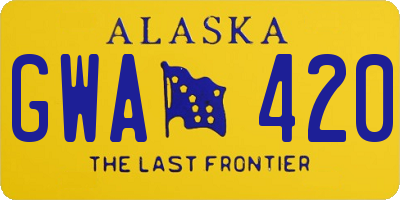 AK license plate GWA420