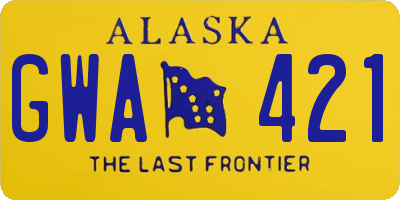 AK license plate GWA421