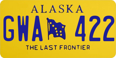 AK license plate GWA422