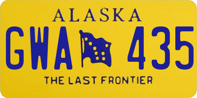 AK license plate GWA435