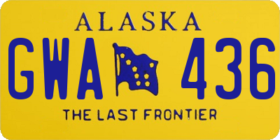 AK license plate GWA436